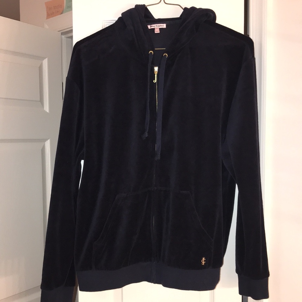 Juicy navy blue velour jacket